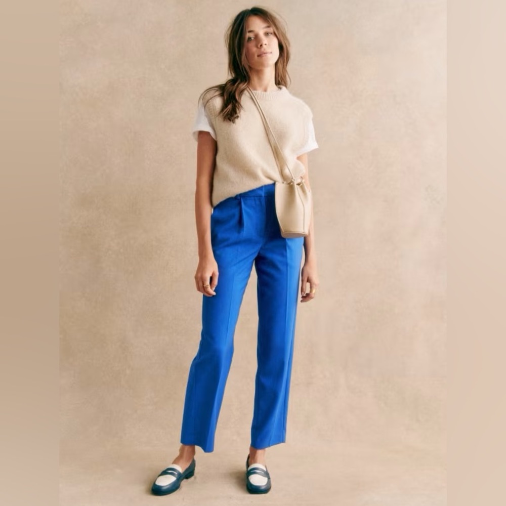 NWT Sézane Hendley pant in Bleu Fort
